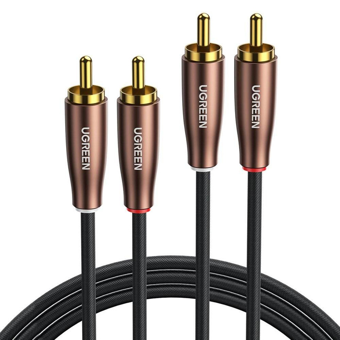 Ugreen stereo audio cable 2xRCA 3m brown (AV199 50135)