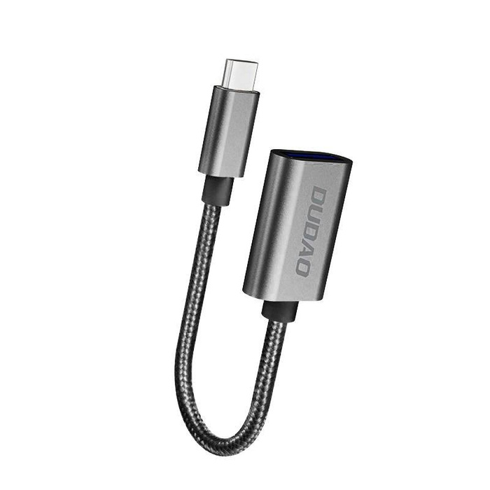 Dudao adapter cable OTG adapter from USB 2.0 to USB Type C grey (L15T)