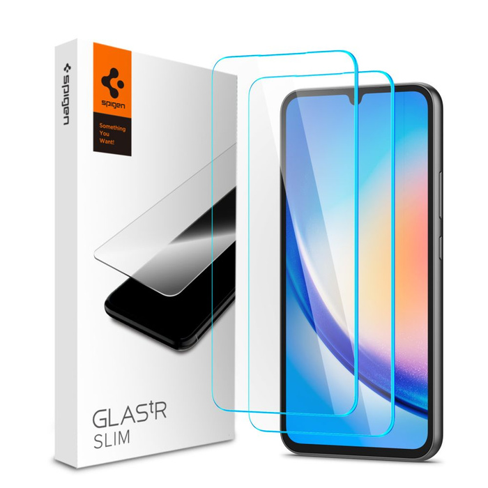 Tempered Glass Spigen Glas.tr Slim 2-pack Galaxy A34 5G Clear