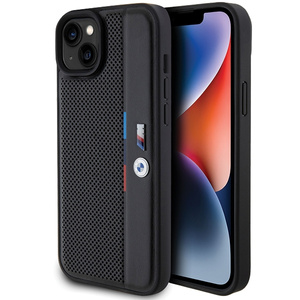 Case Bmw Bmhcp15s23pupvk IPhone 15 / 14 / 13 6.1" Black/black Hardcase Perforated Tricolor Line Case
