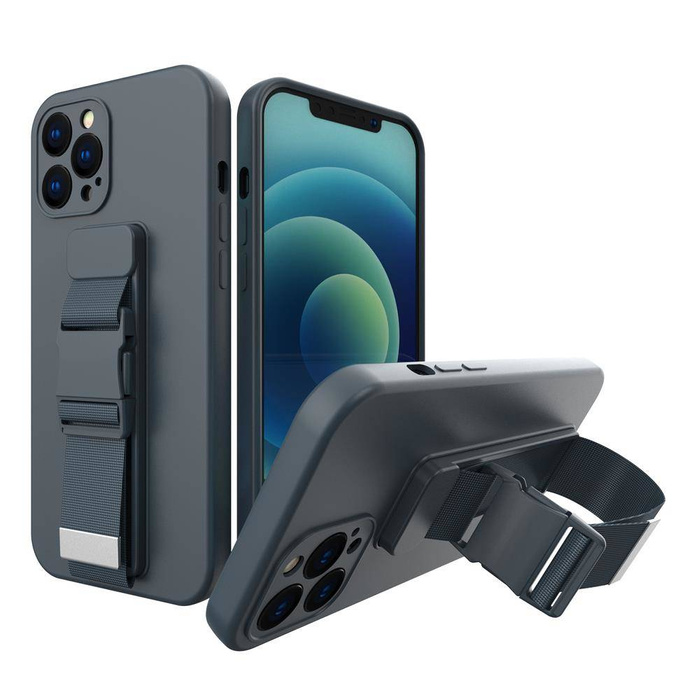 Lano case gel pouzdro s taškou na řetízkové vodítko iPhone 11 Pro Max navy blue