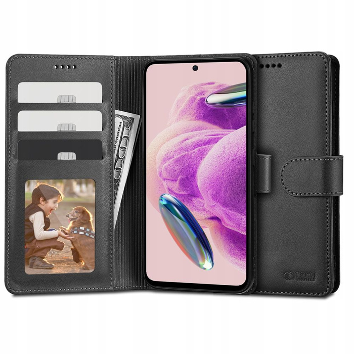 Obal Tech-protect Peněženka Xiaomi Redmi Note 12s Black Case