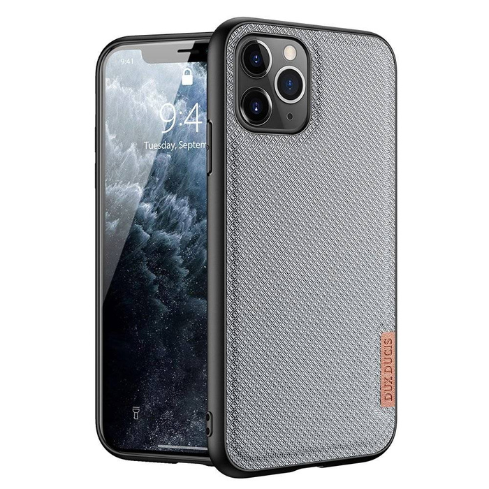 Dux Ducis Fino case covered with nylon material for iPhone 11 Pro Max grise