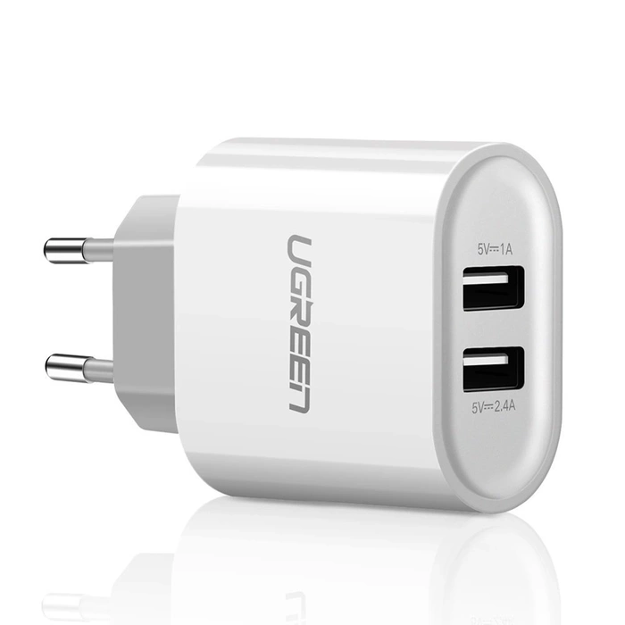 [AFTER RETURN] Ugreen charger network 2x USB 2.4 A white (CD104 20384)