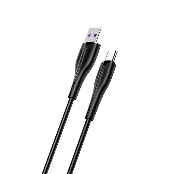 Cable USAMS USB USB-C U38 To OPPO HUAWEI 5A Fast Charge 1m Black