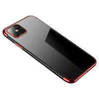 Coque Clear Color case gel cover coque avec bordure métallique Samsung Galaxy S22+ (S22 Plus) rouge Case