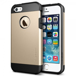 Telefontok SPIGEN iPhone 5 5S SE Tough Armor Champagne Gold Apple tok 5S SE Tough Armor Champagne Gold tok