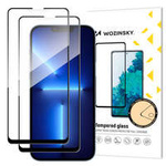 Wozinsky 2x Tempered Glass Full Glue Super Tough Screen Protector Full Coveraged with Frame Case Friendly for iPhone 13 Pro Max black