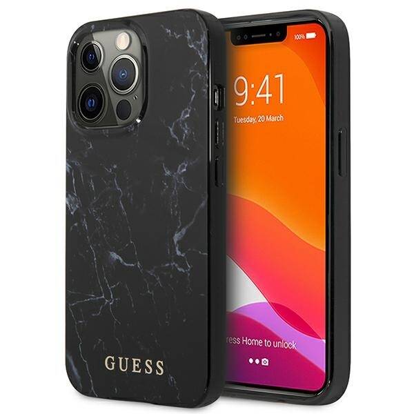 Case GUESS Apple iPhone 13 Pro Max Marble Black Hardcase