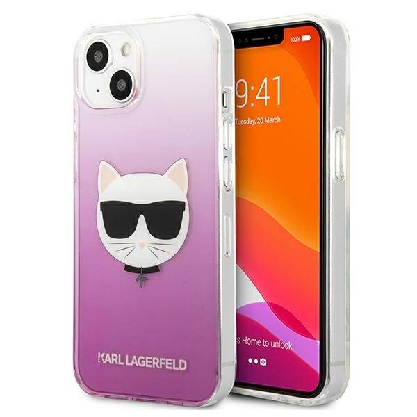 Case KARL LAGERFELD Apple iPhone 13 Choupette Head Pink Hardcase