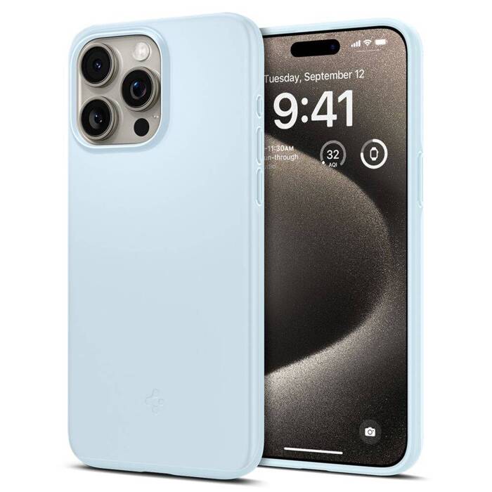 Telefontok Spigen Thin Fit iPhone 15 Pro Max Mute kék Case