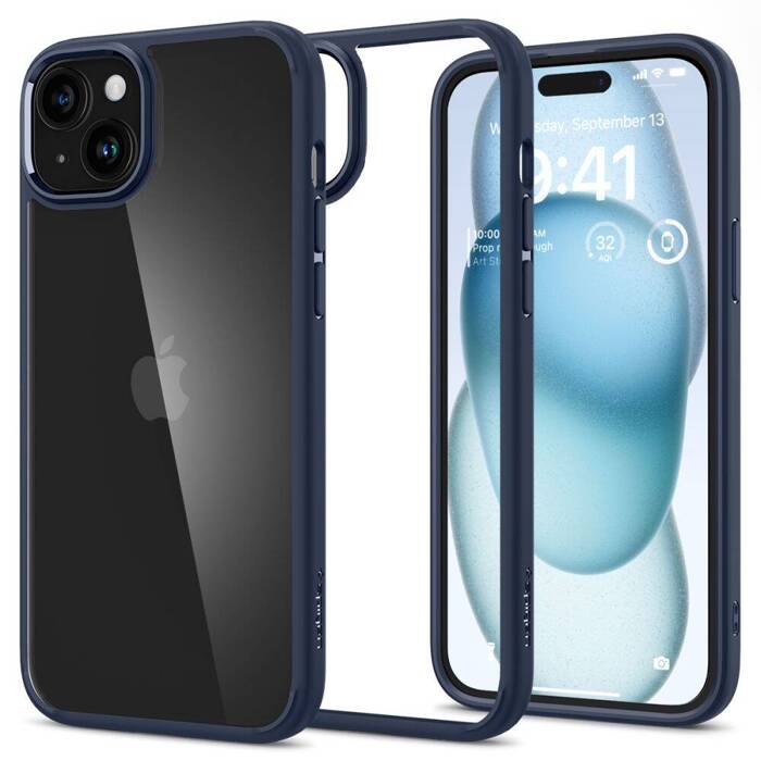 Telefontok Spigen Ultra Hybrid iPhone 15 Tengerészkék