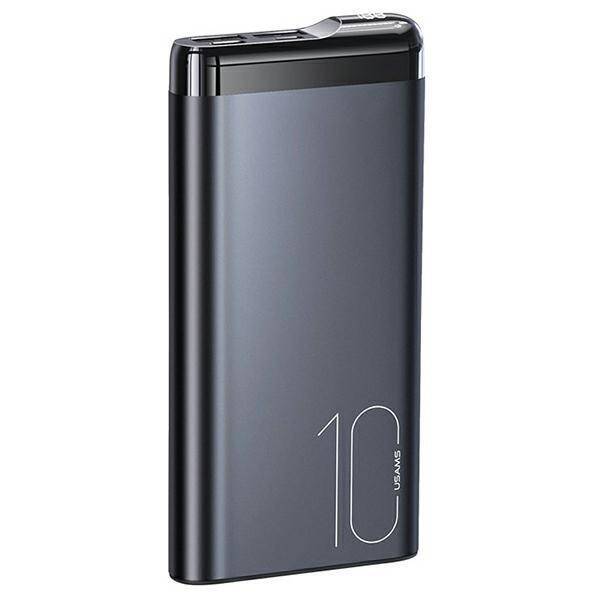 USAMS Powerbank PB55 10000mAh 2xUSB LED display grey/grey 10KCD14801 (US-CD148) aluminum