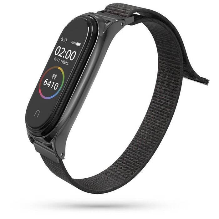 óraszíj TECH-PROTECT Xiaomi Mi Band 5 Nylon Fekete