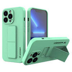 Custodia per cavalletto Wozinsky Supporto flessibile in silicone per iPhone 13 Pro Mint