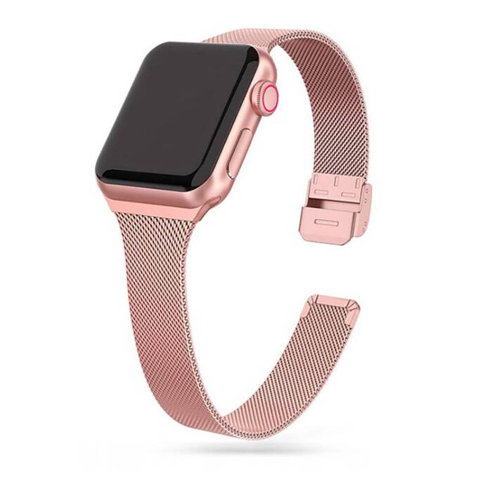 Cinturino TECH-PROTECT Apple Orologio 4 / 5 / 6 / 7 / SE (38 / 40 / 41 MM) Milanese sottile in oro rosa