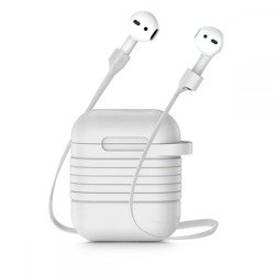 Cover BASEUS Apple Custodia e cinturino per Airpods bianco