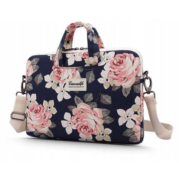 Cover CANVASLIFE Laptop 13-14 Briefcase Navy Rose
