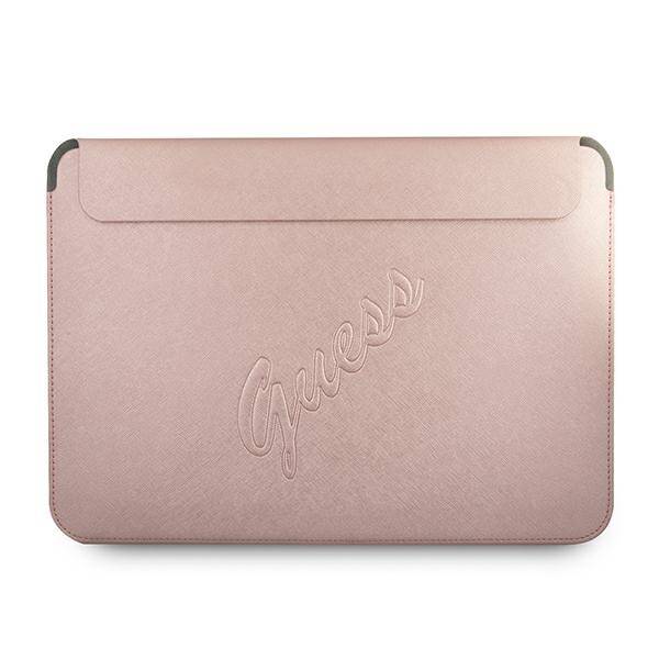 Cover GUESS Laptop Tablet 13 Sleeve Saffiano Script Pink Case