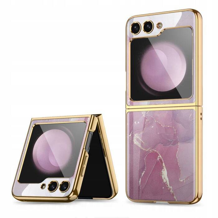 Cover Tech-protect Marble Galaxy Z Flip 5 Viola Case