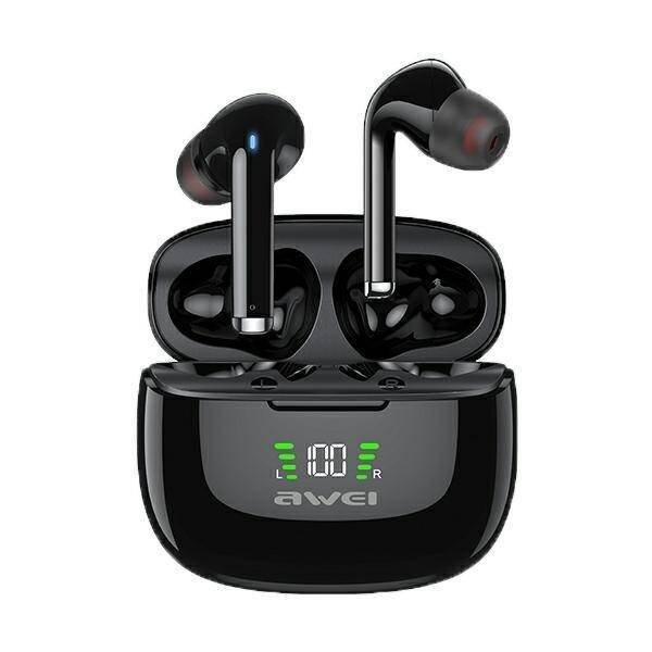 Cuffie AWEI Bluetooth Wireless 5.2 TA8 TWS Sports Docking Station Nero