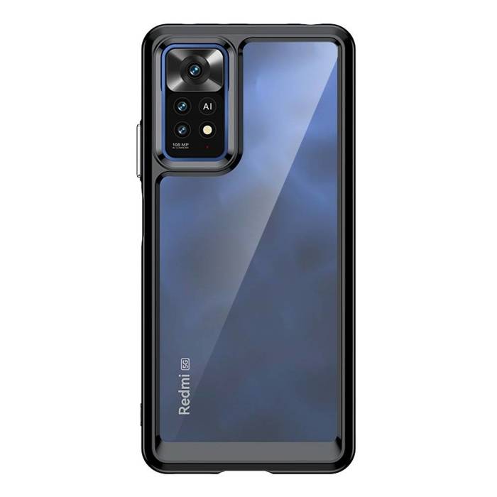 Custodia Outer Space per Xiaomi Poco X5 5G / Redmi Note 12 5G cover con cornice flessibile nera