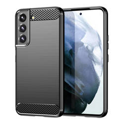 Custodia in carbonio flessibile TPU Cover per Samsung Galaxy S22 + (S22 Plus) nera