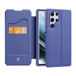 DUX DUCIS Skin X Custodia tipo libreria per Samsung Galaxy S22 Ultra blu