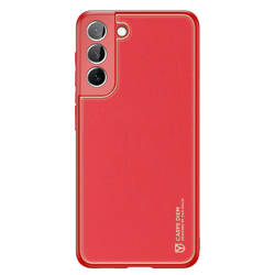 Dux Ducis Yolo elegante cover realizzata in pelle ecologica per Samsung Galaxy S22+ (S22 Plus) rossa