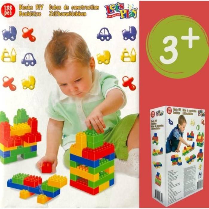 Let's Play - Set di mattoncini da costruzione per bambini (Set di 3)