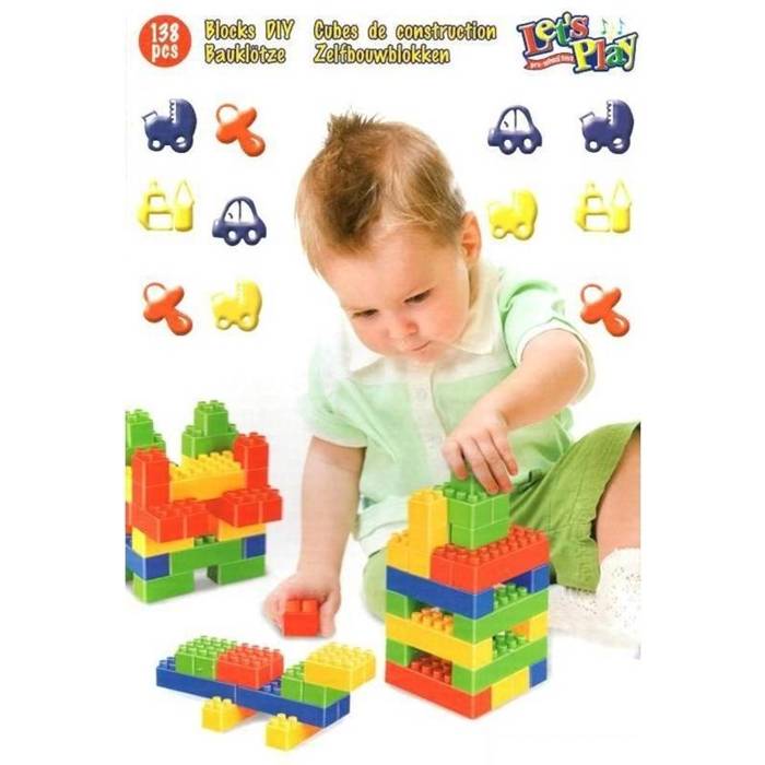 Let's Play - Set di mattoncini da costruzione per bambini (Set di 4)