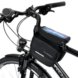 Wozinsky telaio bici borsa bicicletta borsa impermeabile telefono custodia 1.5l nero (WBB26BK)