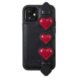 Gélové puzdro Kingxbar Sweet Series zdobené pravými kryštálmi Swarovski so stojanom iPhone 12 Pro / iPhone 12 black