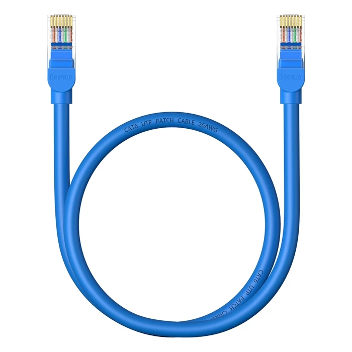 Kabel sieciowy Baseus Ethernet RJ45, Cat.6, 0,5m (niebieski)