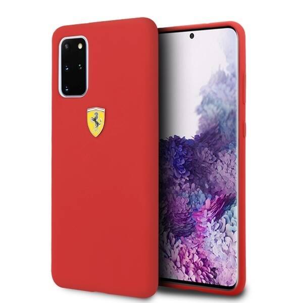 Puzdro FERRARI Samsung Galaxy S20 Plus Silikónové červené puzdro