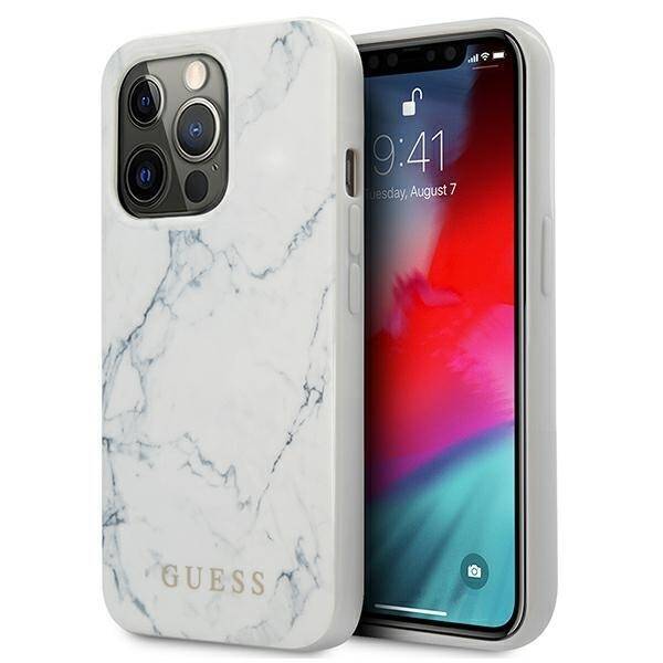 Puzdro GUESS Apple iPhone 13 Pro Max Marble White Hardcase