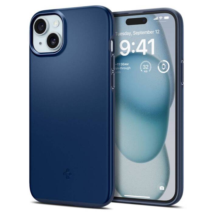 Puzdro Spigen Thin Fit iPhone 15 námornícka modrá Case