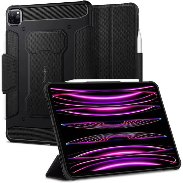 Rugged Armor Case SPIGEN "pro" iPad Pro 12.9 2021 Black Case