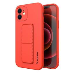 Wozinsky Kickstand Case flexible silicone cover with a stand iPhone XS Max red