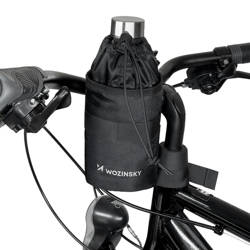 Bolsa para botella de agua termal Wozinsky 1l/botella para bicicleta o scooter negra (WBB35BK)