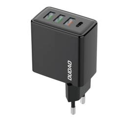 Dudao alta velocidad cargador 3x USB / 1x USB Tipo C 20W, PD, QC 3.0 negro (A5H)