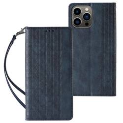 Estuche con correa magnética para iPhone 12 Pro Pouch Wallet + Mini Lanyard Pendant Blue