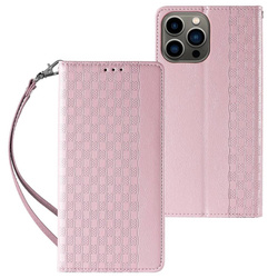 Estuche con correa magnética para iPhone 12 Pro Pouch Wallet + Mini Lanyard Pendant Pink