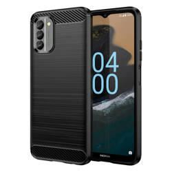 Funda de carbono para Nokia G400 funda de silicona flexible de carbono negra