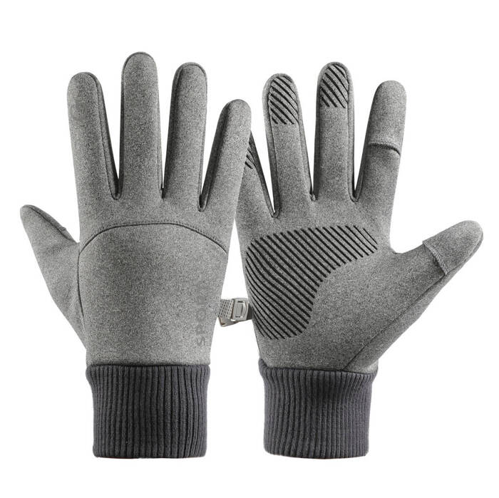 Guantes deportivos para teléfono con aislamiento para hombre - gris