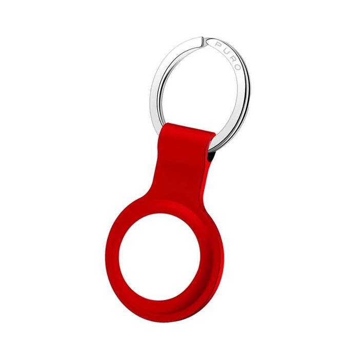 PURO ICON Case - Llavero de silicona para Apple AirTag (rojo)