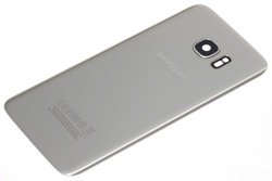 SAMSUNG Galaxy S7 Edge Batería Puerta Original Grado A Plata Titanio