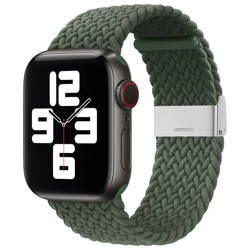 Strap Fabric Watch Band 7/6 / SE / 5/4/3/2 (41mm / 40mm / 38mm) Braided Fabric Strap Watch Bracelet Green