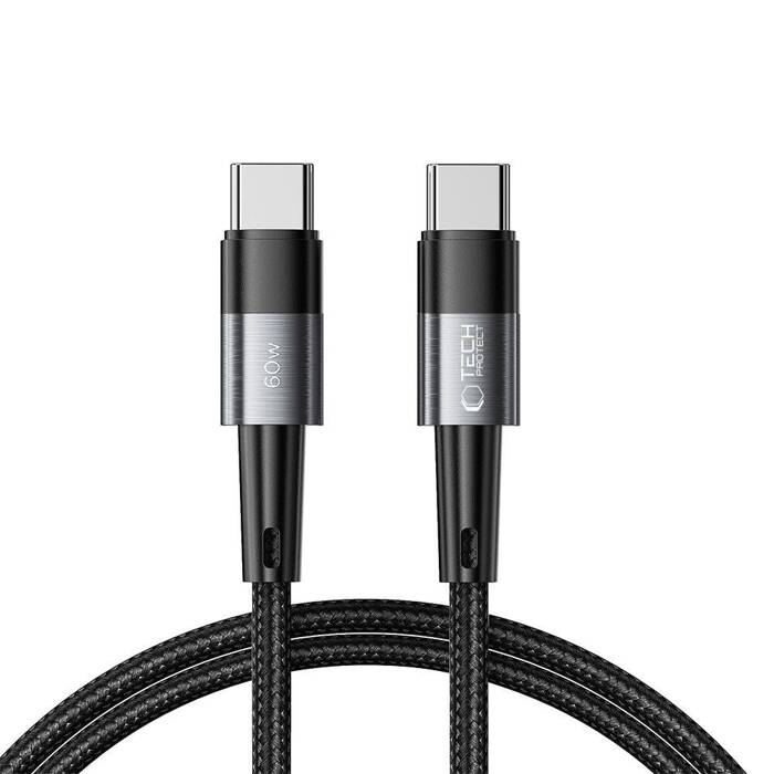 TECH-PROTECT ULTRABOOST CABLE TIPO-C PD60W/3A 100CM GRIS