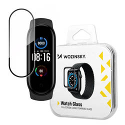 Wozinsky Watch Glass cristal híbrido para Xiaomi Mi Band 5 negro